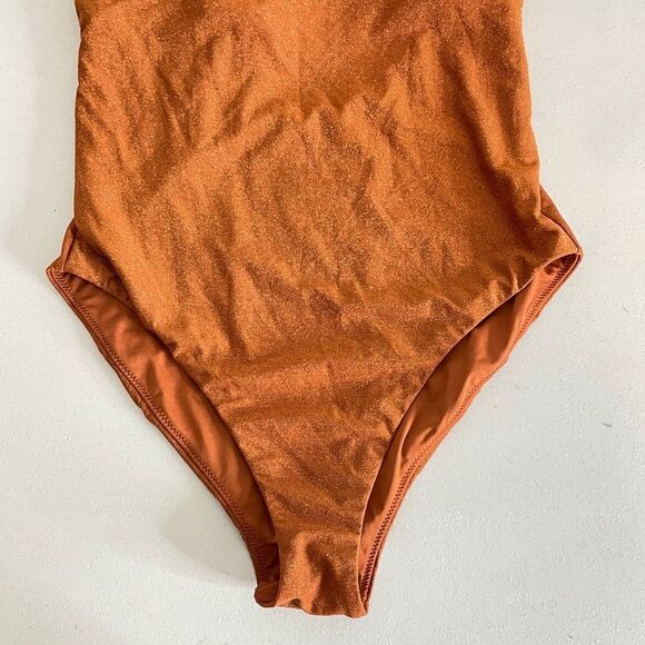 Free People It’s Now Cool The One Piece In Topaz Lurex Size Medium New - Picture 9 of 16